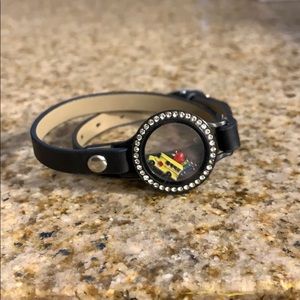 Origami Owl black wraparound bracelet